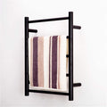Towel Warmer, Electric Towel Warmer, Towel Drying Rack, Matte Black Heated Round Tube Stainless Steel Bath Towel Bar,Open Wire,Bath Towel Dryer