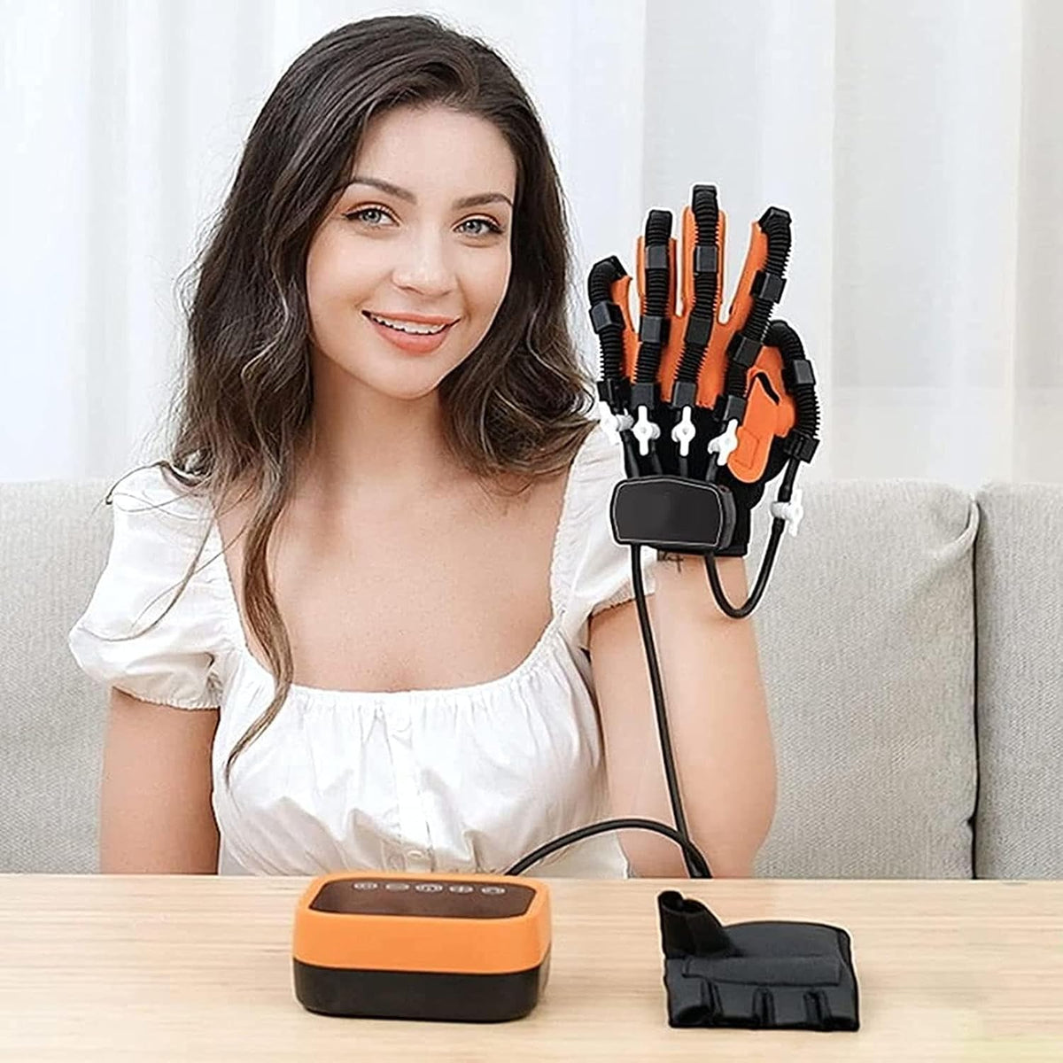 Finger Training Rehab Orthotics Stroke Hemiplegia Finger Exerciser for Stroke Hemiplegia Hand Function Recovery Relief Finger Cramps,Right-M