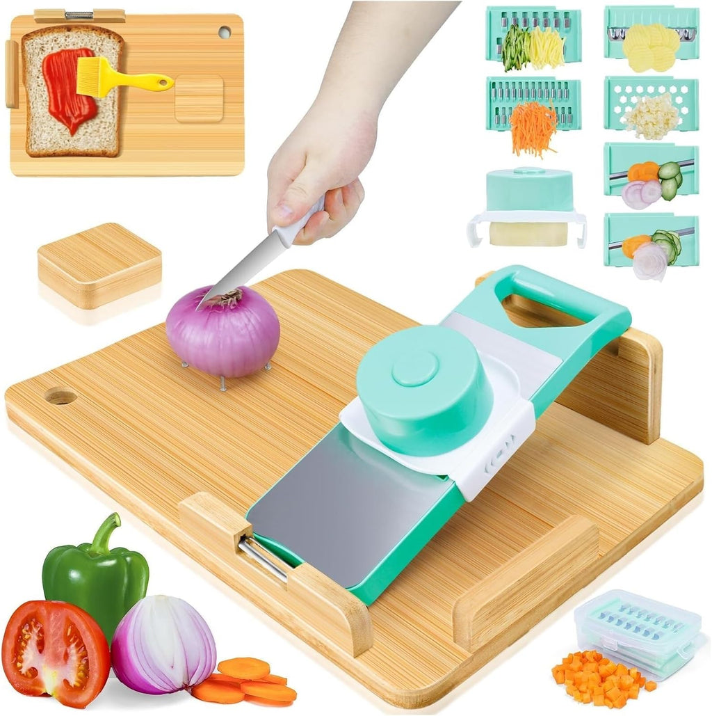 One-Handed Adaptive Cutting Board: One Handed Adaptive Equipment Cutting Board with Food Prep Tools for People with Disabilities