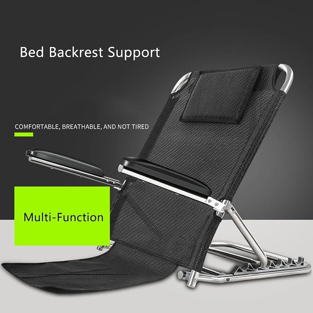 Back Rest Bed Support，Adjustable Padded Portable Adjustable Sit-up Back Rest Breathable Fabric Disability Backrest Bed Support with Humanized Armrest for Neck Head and Lumbar Support for Bed(#1)