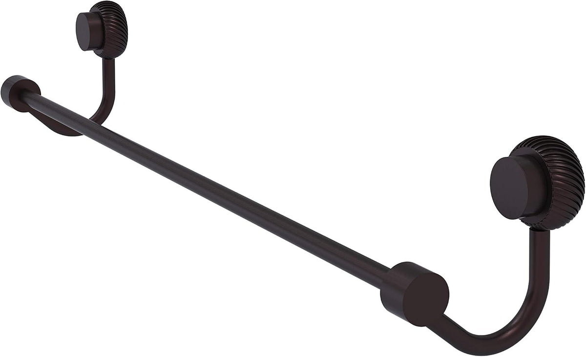 Allied Brass 421T/24-ABZ Venus Collection 24 Inch Twist Accent Towel Bar, 24-Inch, Antique Bronze