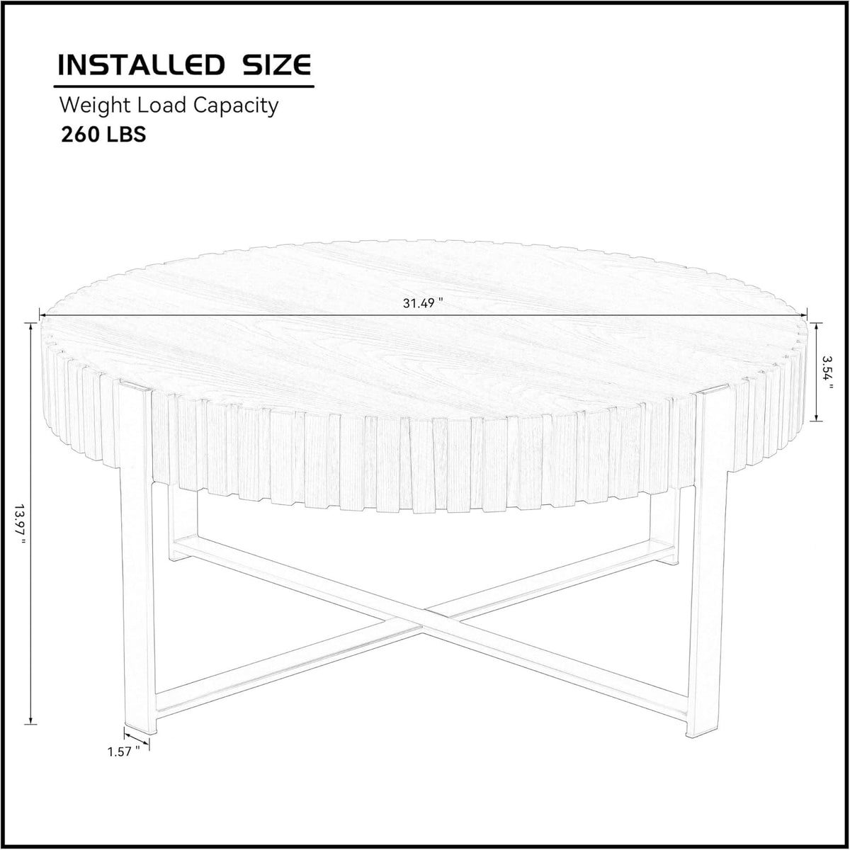 Wood Round Coffee Table for Living Room, 31.5' Modern Handcraft Drum Coffee Table, Circle Wood Side Table End Table Accent Center Table, Small Coffee Table with Sturdy Pedestal, Wood Color