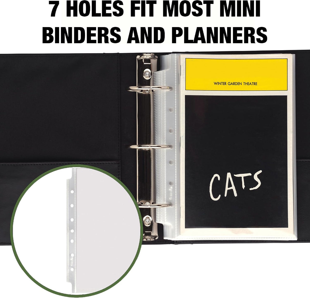 Samsill Mini Sheet Protectors, 5.5 x 8.5 Inch Page Protectors for Mini 3 Ring Binder, Heavy Duty, Clear Protector Sheets, 7 Hole, Top Loading, Acid Free (Pack of 2000)