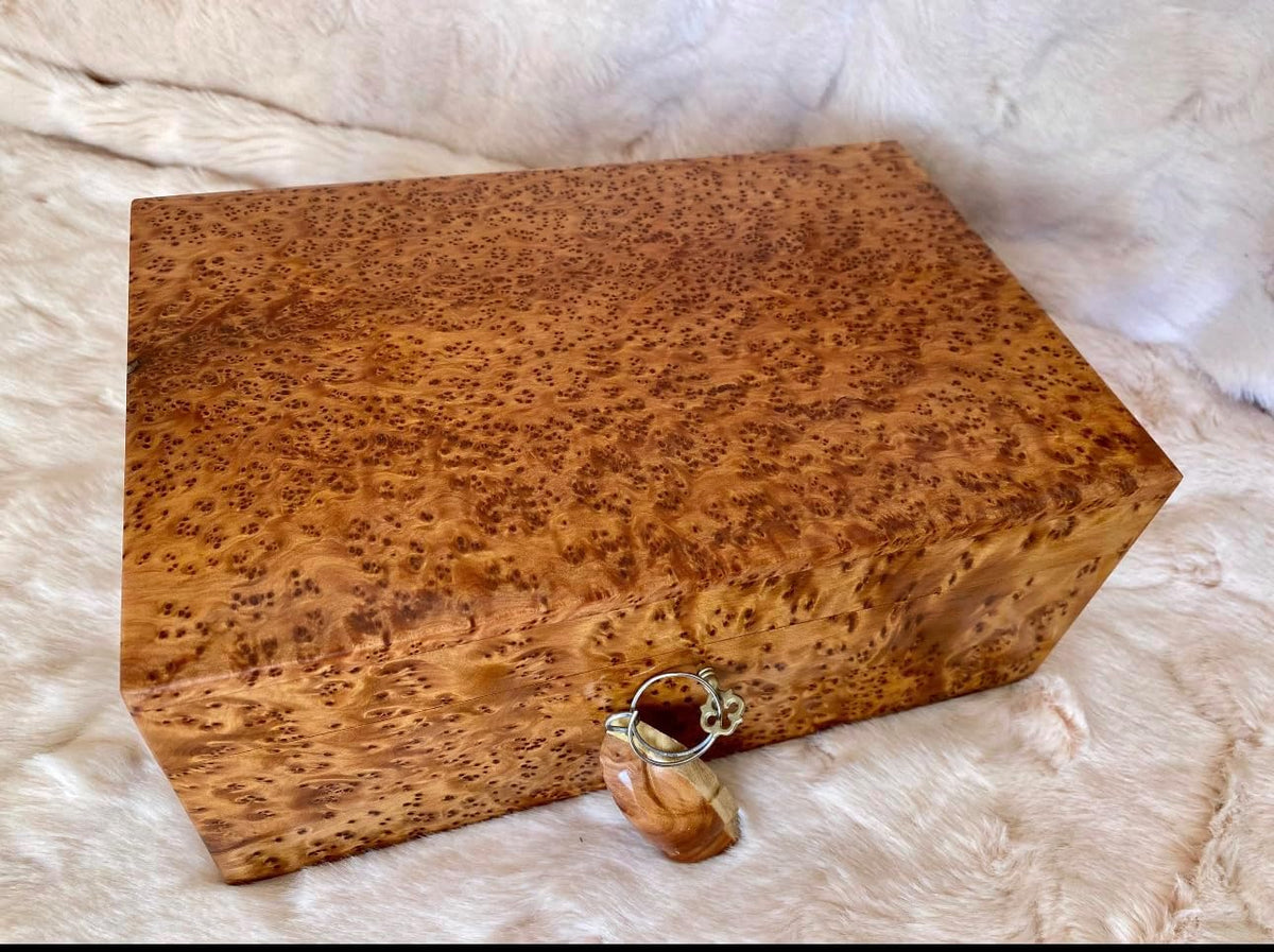 Hand Carved Wooden Multipurpose Keepsake Jewelry Decorative Art Box Storage Organizer (Large wood Box,Antique) (X-Large With Lock 2)
