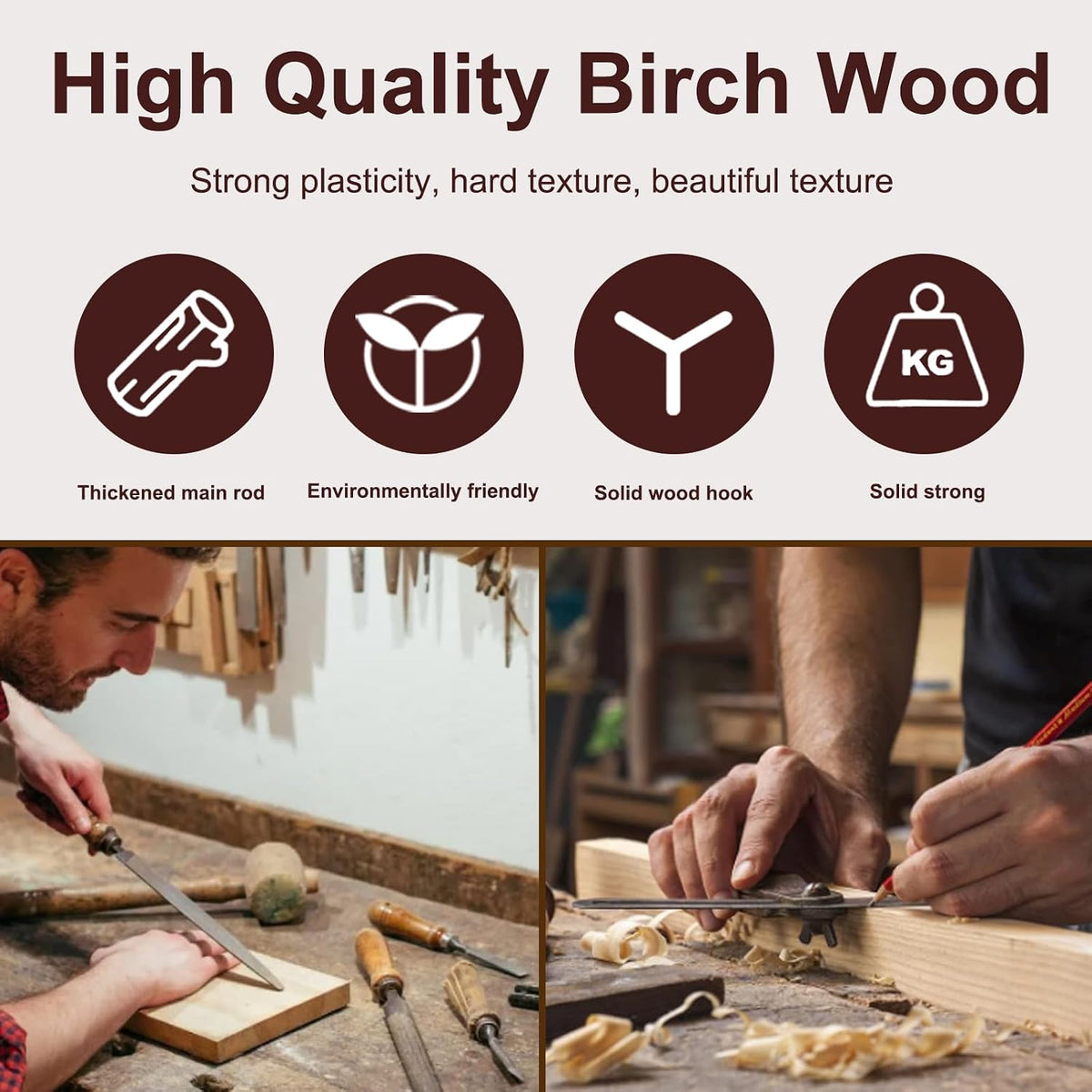Solid Wood Coat Rack – 72' Freestanding Coat Racks Stand with 14 Hooks & Stable Base, Adjustable Height Modern Wooden Hall Tree for Entryway, Bedroom, Office, Home (Mahogany Phoenix Hook)