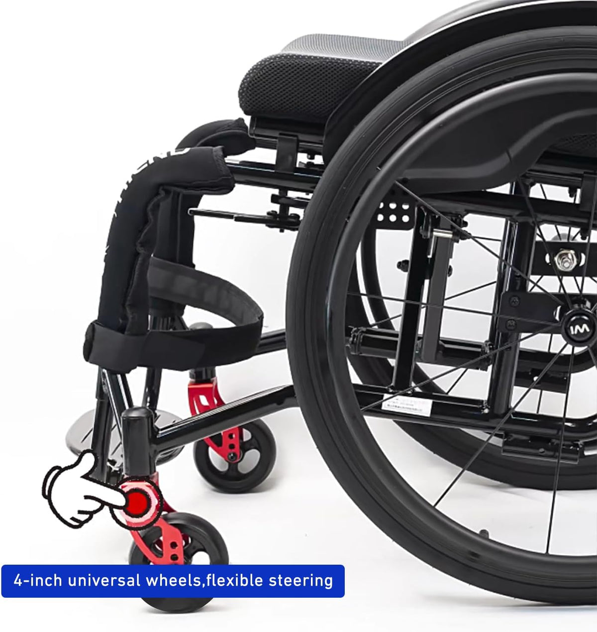 Light Wheelchair,Folding Wheelchair For Adults,Lightweight Foldable Wheelchair,Aluminum Alloy Wheelchair,Compact Wheelchair,Sports Folding Transport Wheelchair,All - Terrain Wheelchair(Size:34cm/13.4i