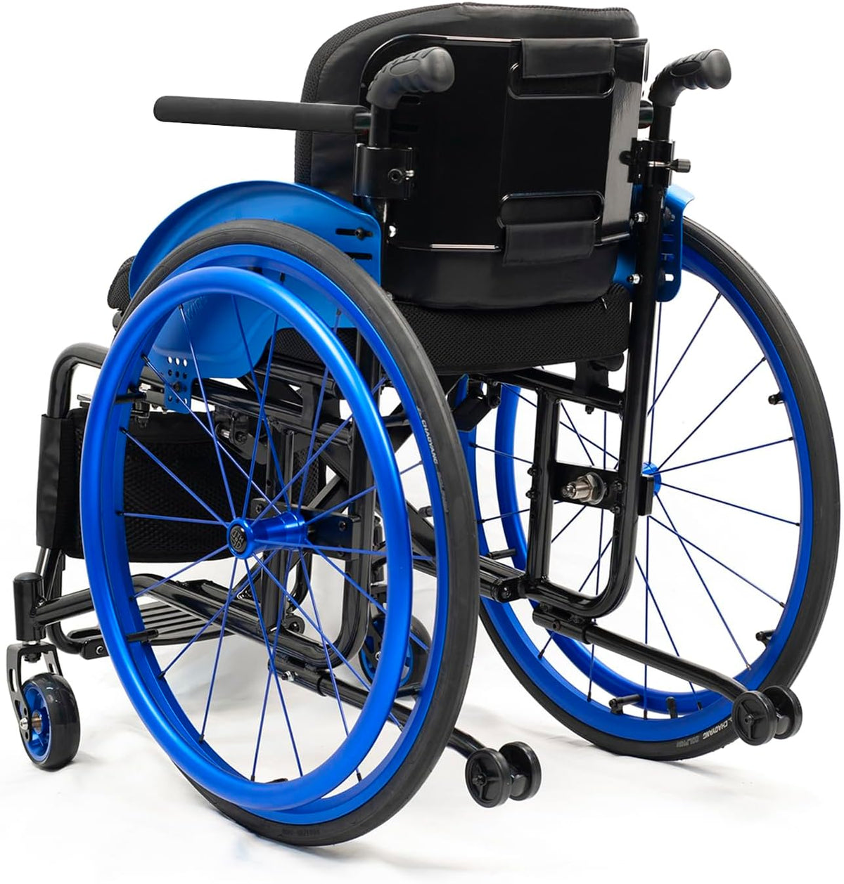 Aluminum Alloy Wheelchair,All-Terrain Lightweight Sports Wheelchair,self-propelled Manual Wheelchair,Anti-Tip Wheels,Handbrakes,Quick Release Rear Wheels(38cm/15in)