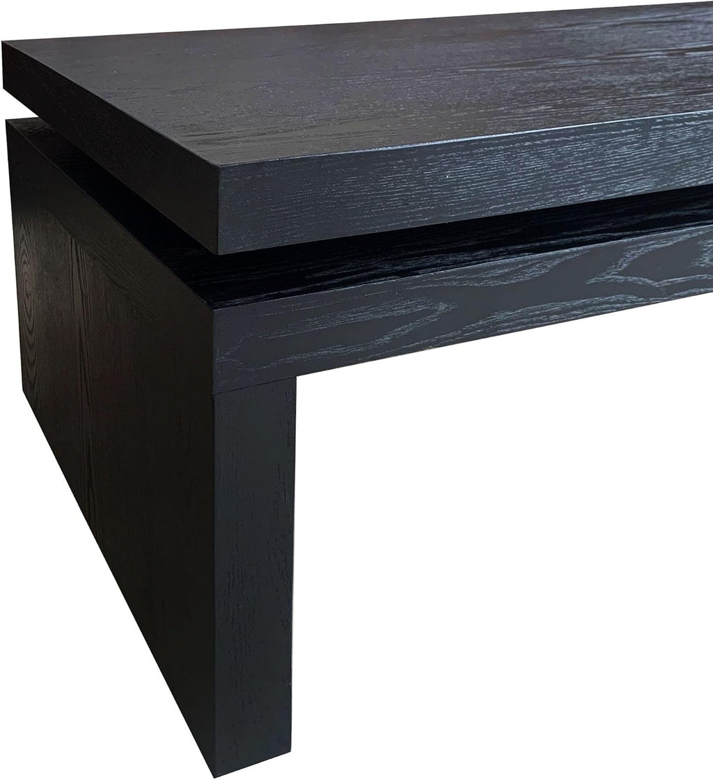 Rectangle Coffee Table for Living Room, Mid Century Modern Coffee Table, Solid Wood Center Table Accent Tea Table for Apartment
