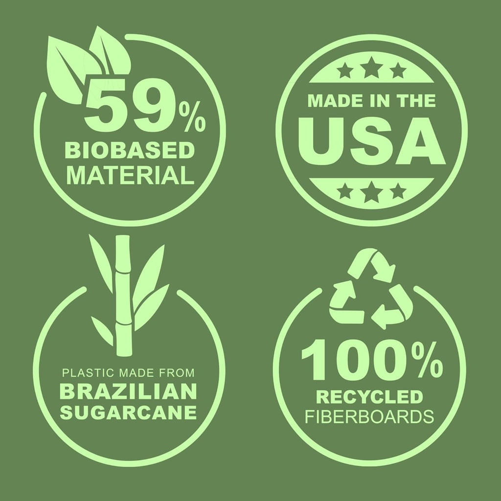 Samsill Earth's Choice™, Durable Fashion Color 3 Ring View Binder, 1.5 Inch Round Ring, Up to 25% Plant Based Plastic, Eco-Friendly, USDA Certified Biobased, Lime Green, Value 2 Count (Pack of 6)