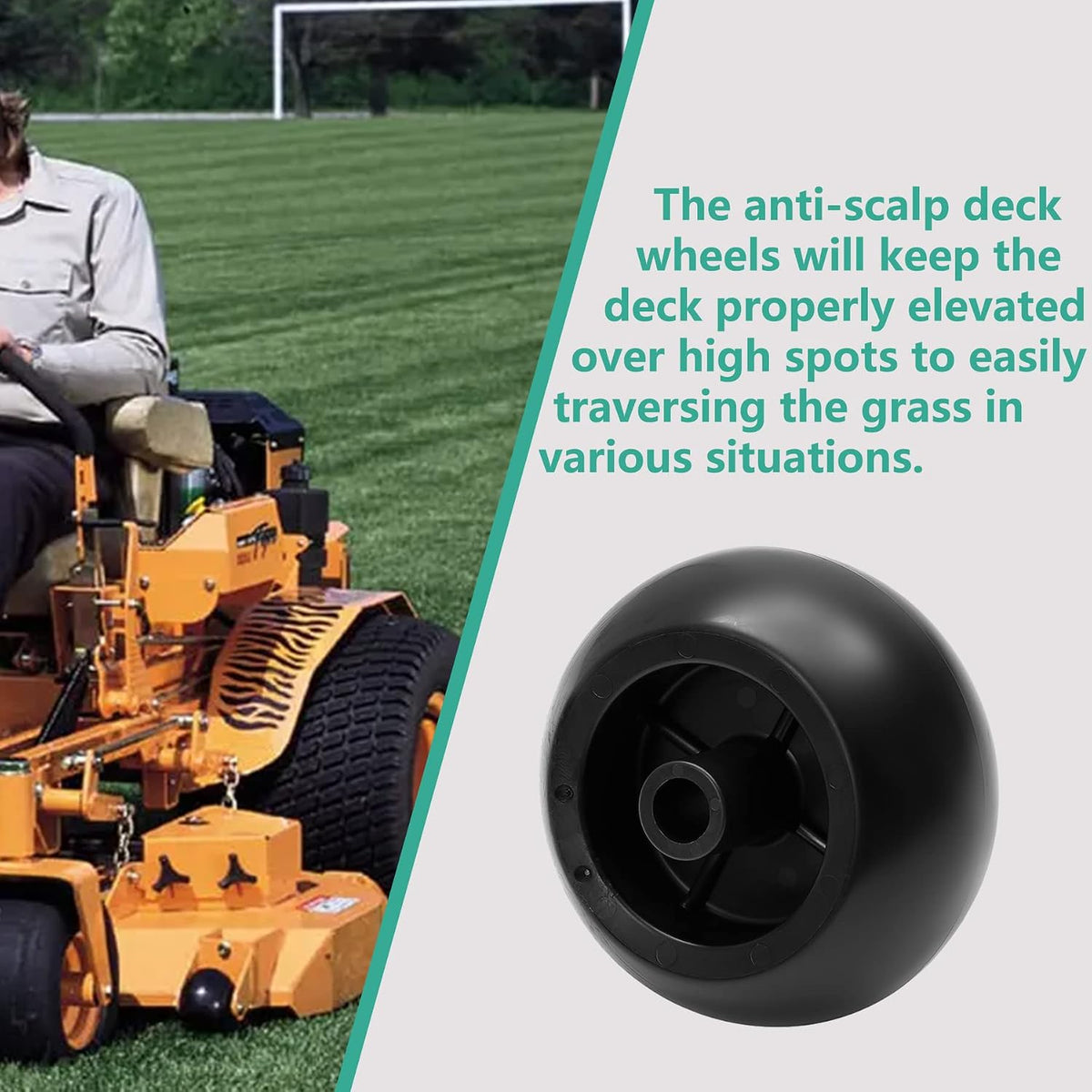 Mower Anti Scalp Deck Wheel Kit Set of 20 Compatible with Bad Boy 022-5234-98 Exmark 103-4051 103-7263 & Many Bore 5/8' Wheel Size