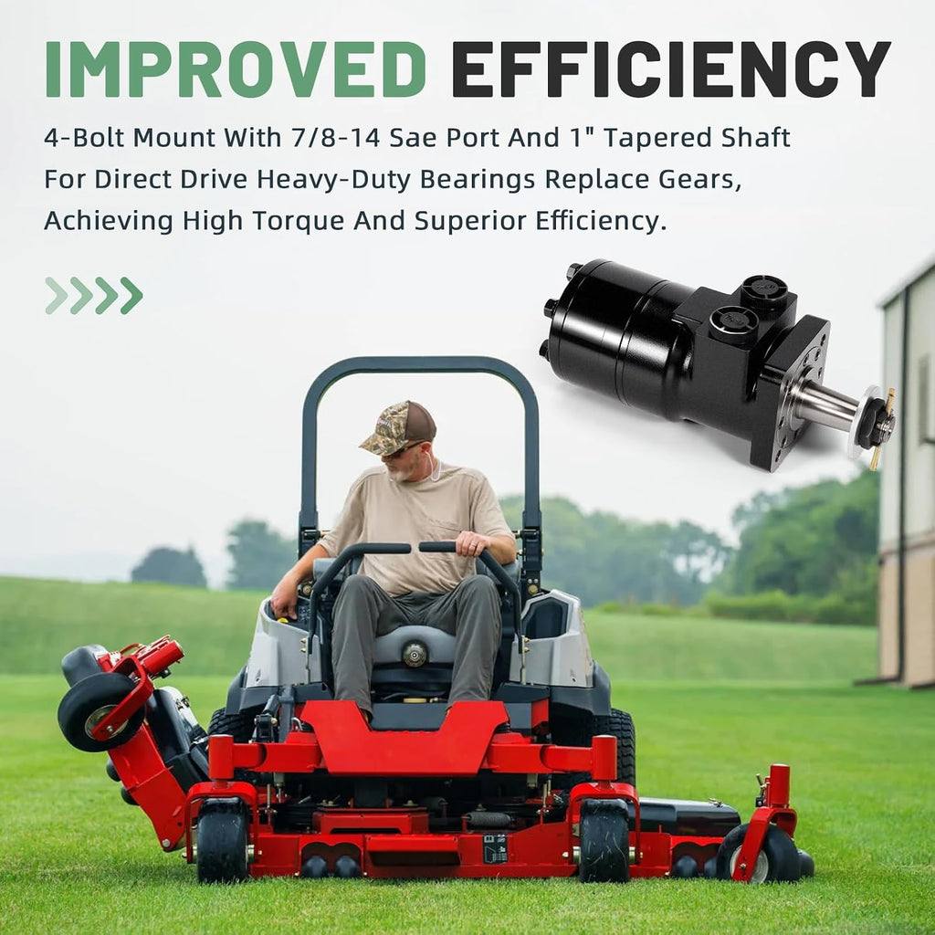 Upgraded Lawnmower Hydraulic Wheel Motor Fit for Exmark 1-603718/1603718/ 603718| for Stens 025-515 | for Parker TE0230FS250AAFA / TE0230FS250AAWP w/ 365 Days Warranty