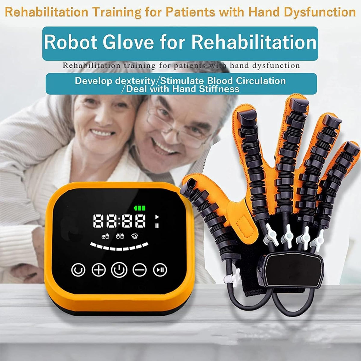 Finger Training Rehab Orthotics Stroke Hemiplegia Finger Exerciser for Stroke Hemiplegia Hand Function Recovery Relief Finger Cramps,Right-M