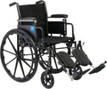 Medline K3 Guardian Wheelchair, 18' Wide Seat, Height-Adjustable Arms, Elevating Leg Rests - Lightweight, Foldable Mobility Aid for Enhanced Comfort and Independence