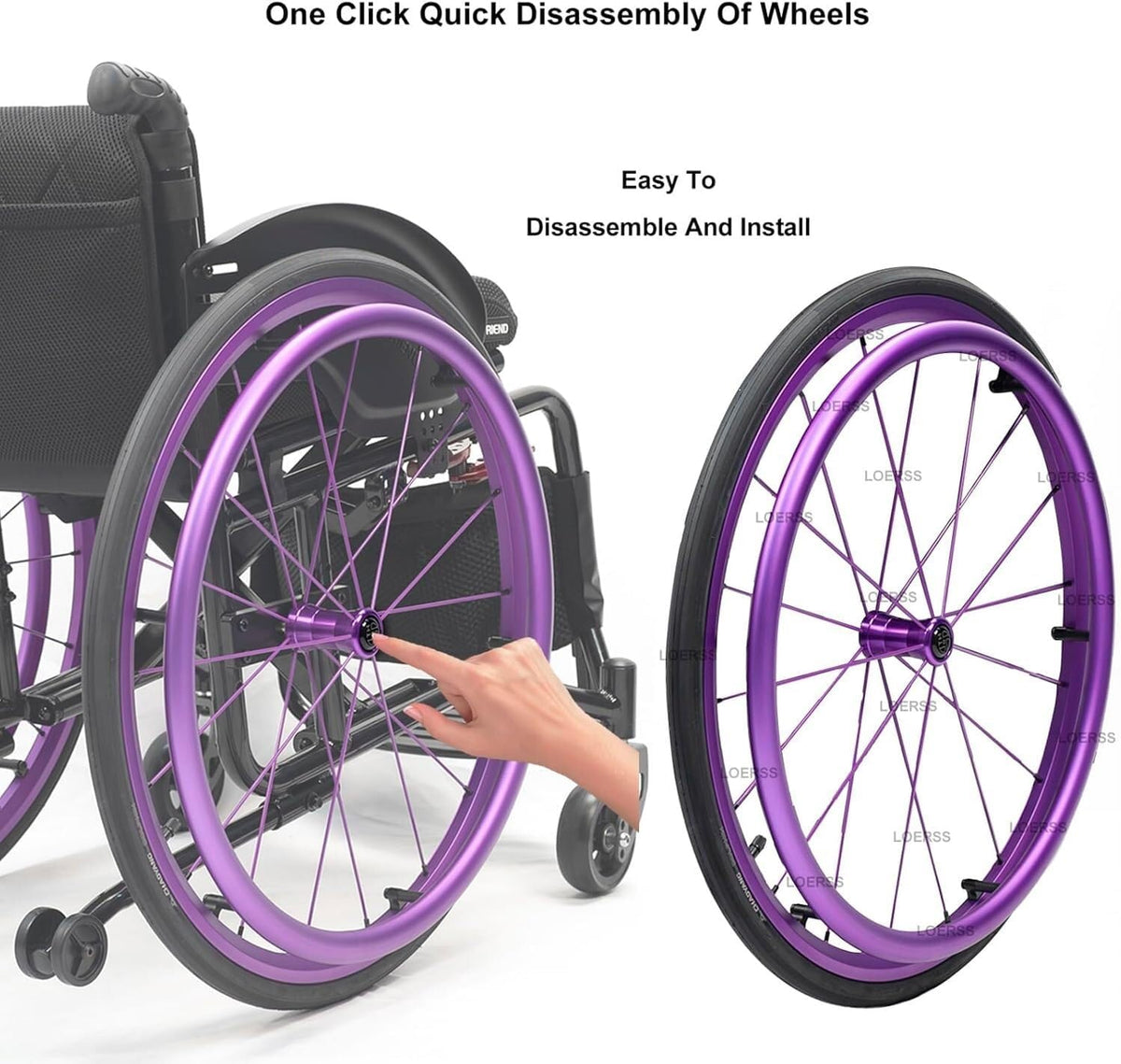 Folding Wheelchair For Adults,Folding Transport Wheelchairs,Lightweight Sport Wheelchair,Aluminum Alloy Wheelchair,Self-Propelled Wheelchairs,Park & Brake Anti Tipper(Size:Seat width 38cm/14.9in,Color