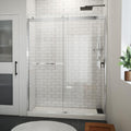 DreamLine Sapphire-V 56-60 inch W x 76 inch H Semi-Frameless Bypass Shower Door in Chrome