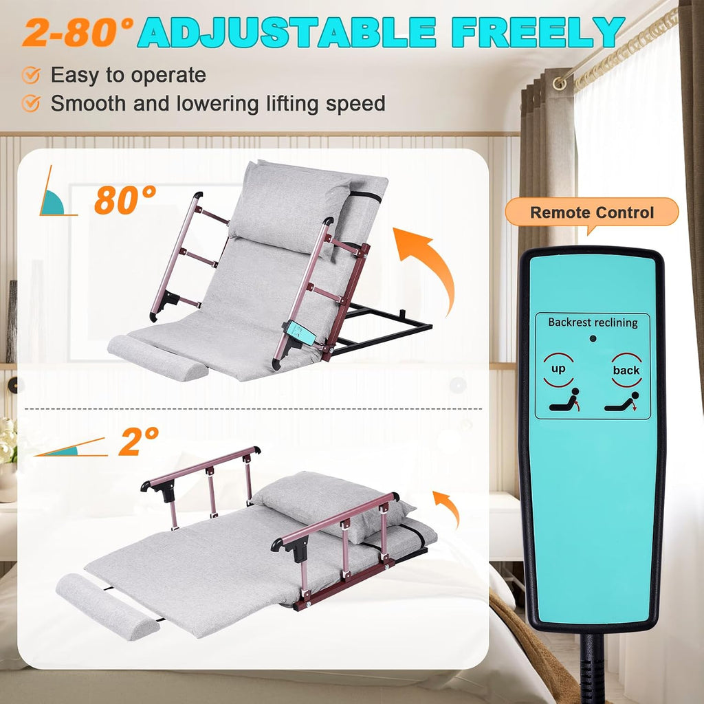 YUCHENGTECH Adjustable Power Lifting Bed Backrest with Foldable Armrest Electric Lifting Backrest for Bed for Seniors Patient Pregnant Handicap 330LBS (29.5 * 47.2')