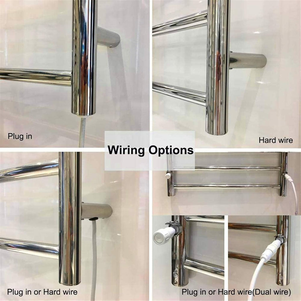 Towel Warmer,Towel Warmer, Electric Towel Warmer Rack Wall Mounted 7 Heated Bars Towel Dryer Bathroom Accessories,Bath Towel Dryer/Plugin, Hardwire