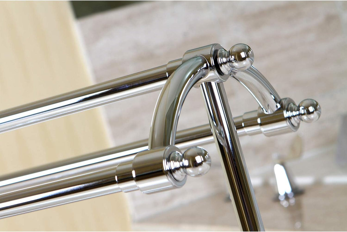 Kingston Brass CC2291 Pedestal Towel Rack, Polished Chrome