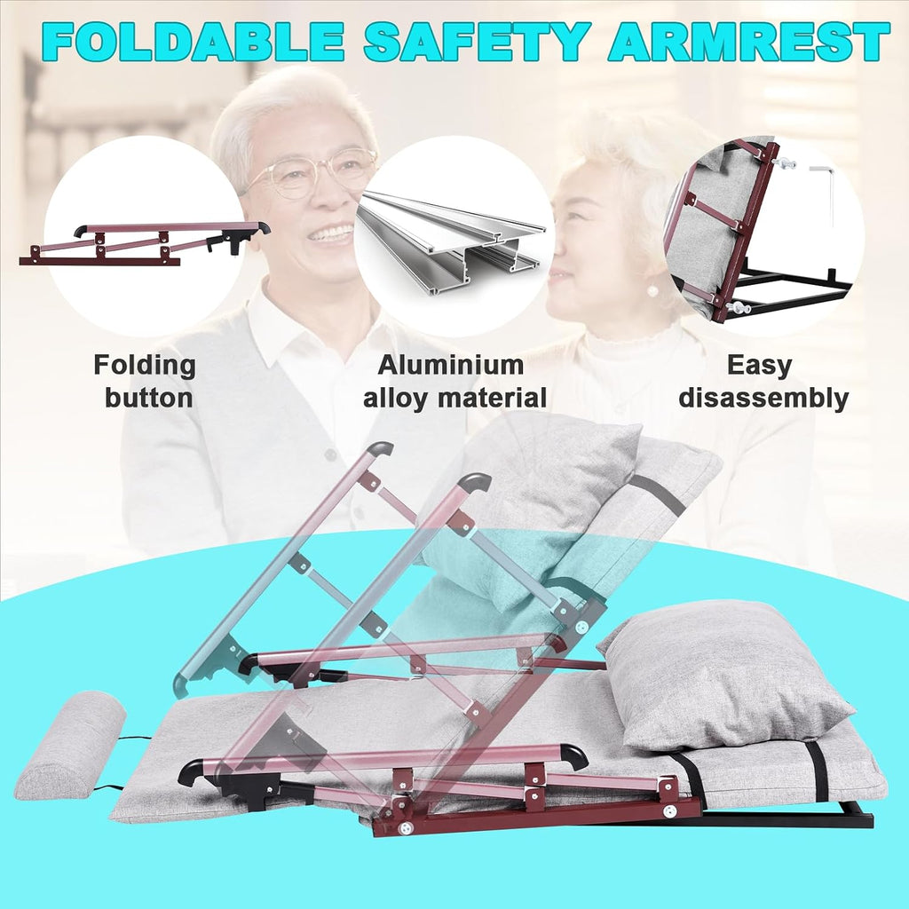 YUCHENGTECH Adjustable Power Lifting Bed Backrest with Foldable Armrest Electric Lifting Backrest for Bed for Seniors Patient Pregnant Handicap 330LBS (29.5 * 47.2')