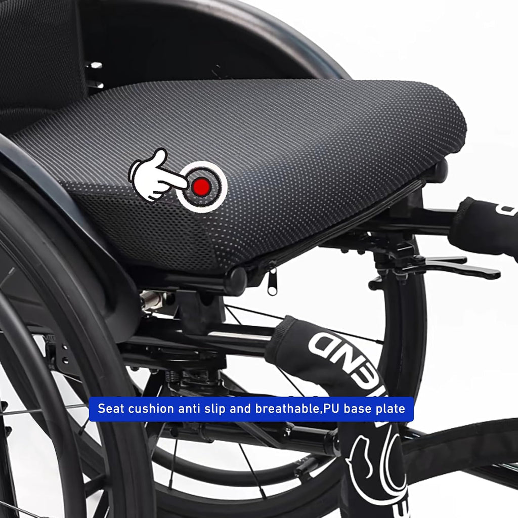 Light Wheelchair,Folding Wheelchair For Adults,Lightweight Foldable Wheelchair,Aluminum Alloy Wheelchair,Compact Wheelchair,Sports Folding Transport Wheelchair,All - Terrain Wheelchair(Size:34cm/13.4i