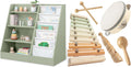 Comfy Cubs Kids Bookshelf and 4-Piece Kids Musical Instruments Set Bundled