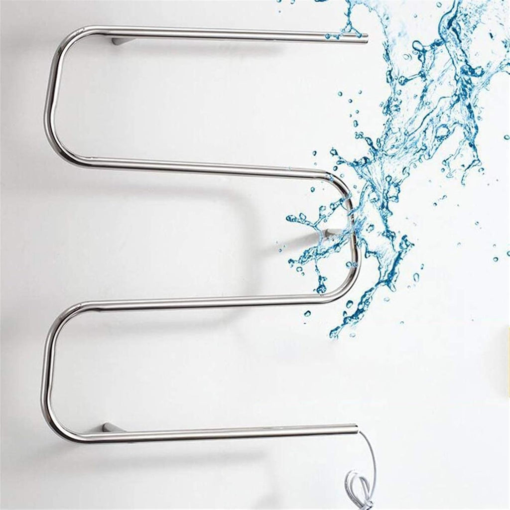 MUSUMI Towel Warmer, Electric Towel Warmer, Bathroom Drying Rack, Stainless Steel Bathroom Towel Rack Towel Bar,Bath Towel Dryer, Easy to Use