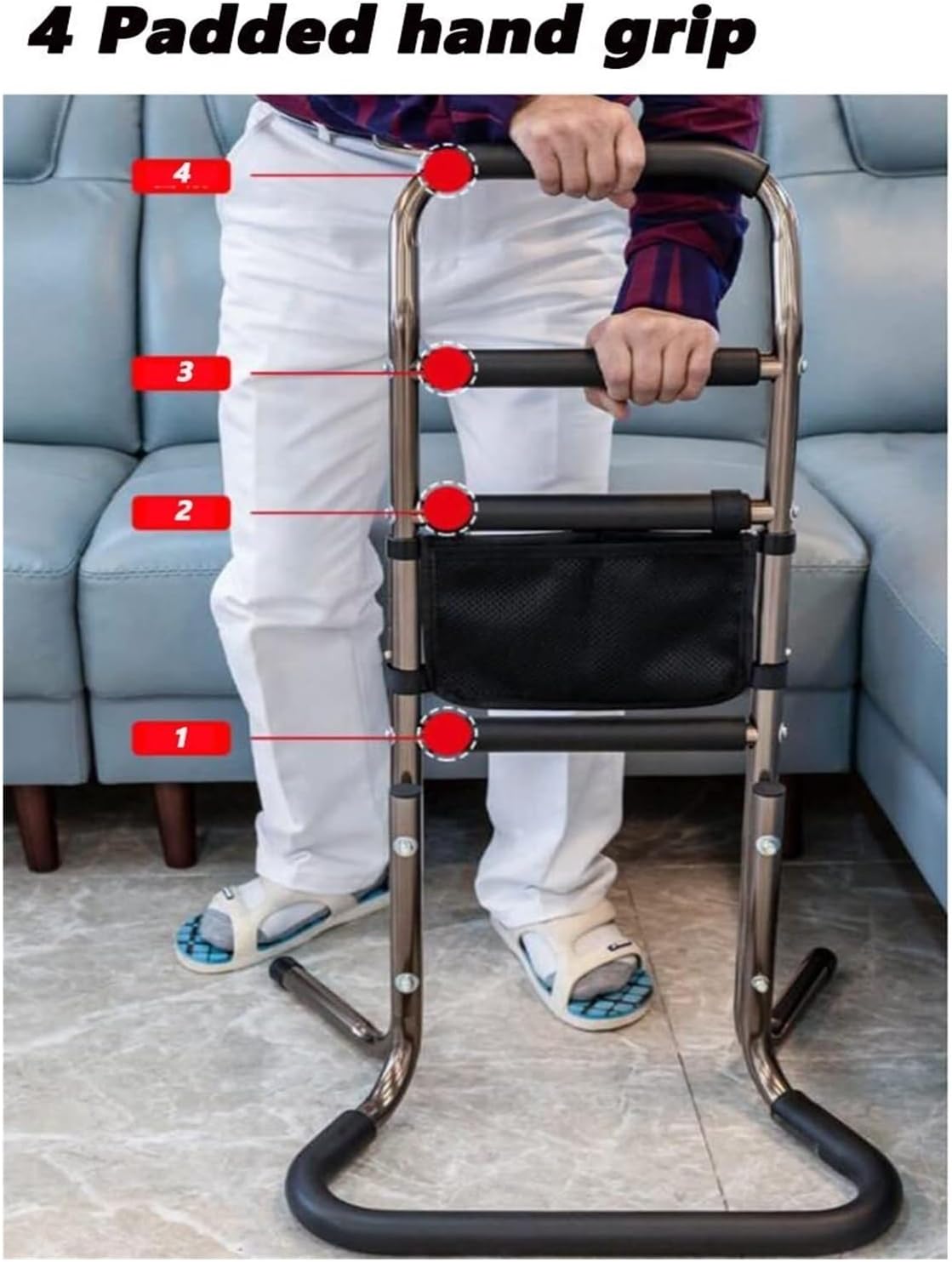 Chair Stand Assist for Elderly - Stand Up Assist Device for Seniors with Grab Bar, Portable Mobility Aid for Bed, Sofa, Chair & Toilet Sitting Support, Daily Living Aid for Adults