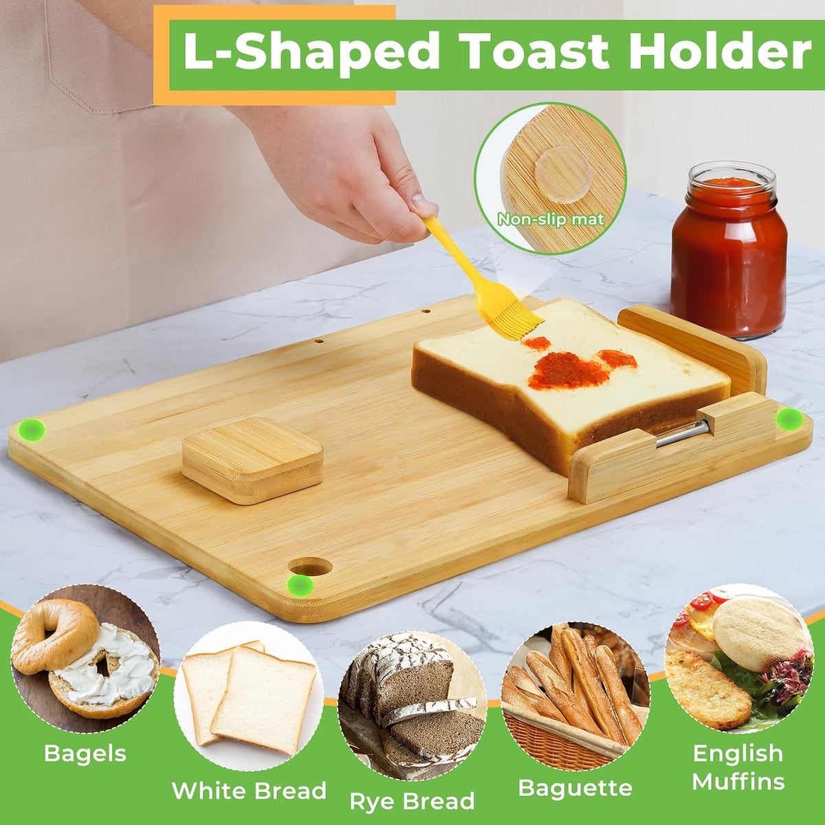 One-Handed Adaptive Cutting Board: One Handed Adaptive Equipment Cutting Board with Food Prep Tools for People with Disabilities