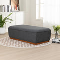 Rectangular Ottoman Coffee Table 30' Premium Fabric upholstered Coffee Table with high Density Foam and Solid Wood Frame, Stylish and Practical Living Room Furniture, Grey