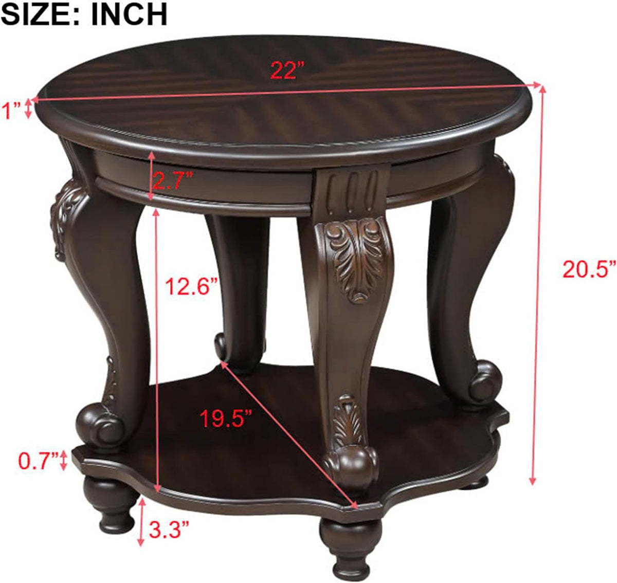 Living Room Coffee Table Set, Coffee Table & Two End Side Table 3-Piece Set for Office, Living Room, Apartment, Small Space, Easy Assembly