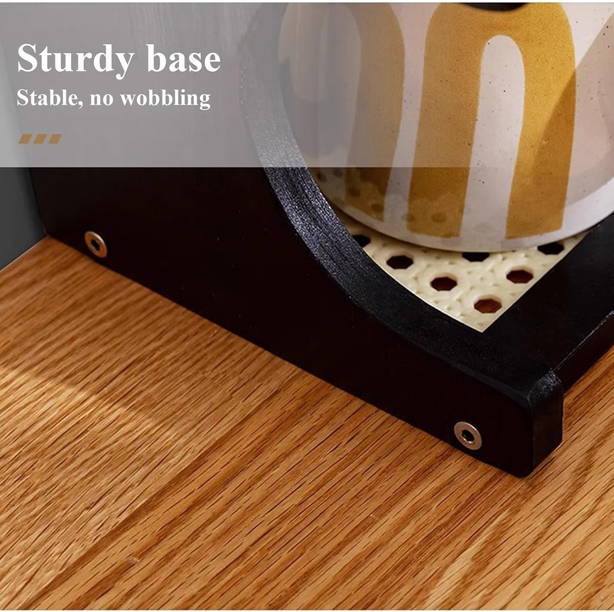 Countertop Organizer Corner Shelf Unit Kitchen Wooden Counter Shelving Organiser Stackable Expandable Corner Spice Rack(Walnut)