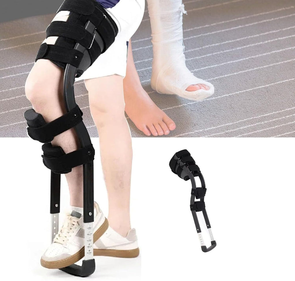 FoRes Walking Support Single Leg Alternative to Crutches Telescopic Pain Free Knee Crutch Walker Hands Free Crutch Knee for Disability Elderly Injury Ankle Fracture