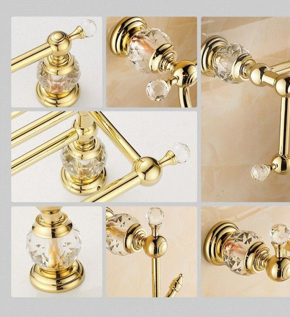 Golden Polished Brass & Crystal Bathroom Accessories Bath Hardware Set Towel Rack Towel Bar Paper Holder Soap Dish,soap Dish A only