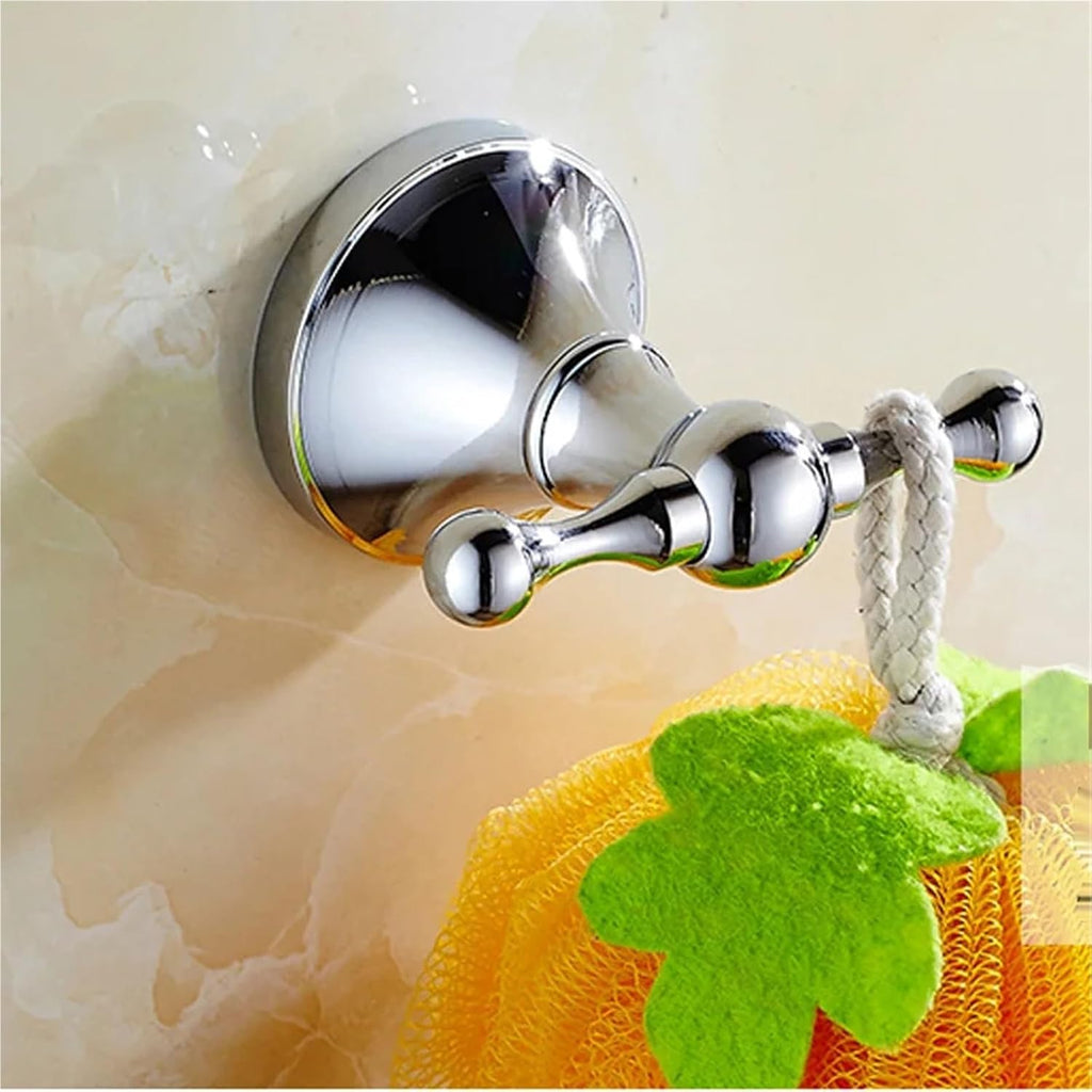 Polished Chrome Wall Mounted Bathroom Accessories Set Towel Bar Soap Dish Robe Hook Toilet Paper Holder Toothbrush(Toothbrush Holder)