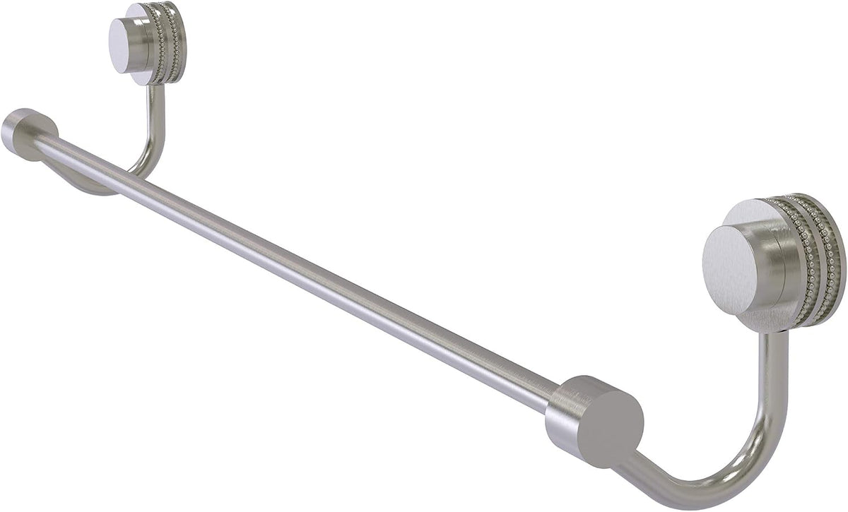 Allied Brass 421D/36-SN Venus Collection 36 Inch Dotted Accent Towel Bar, 36-Inch, Satin Nickel