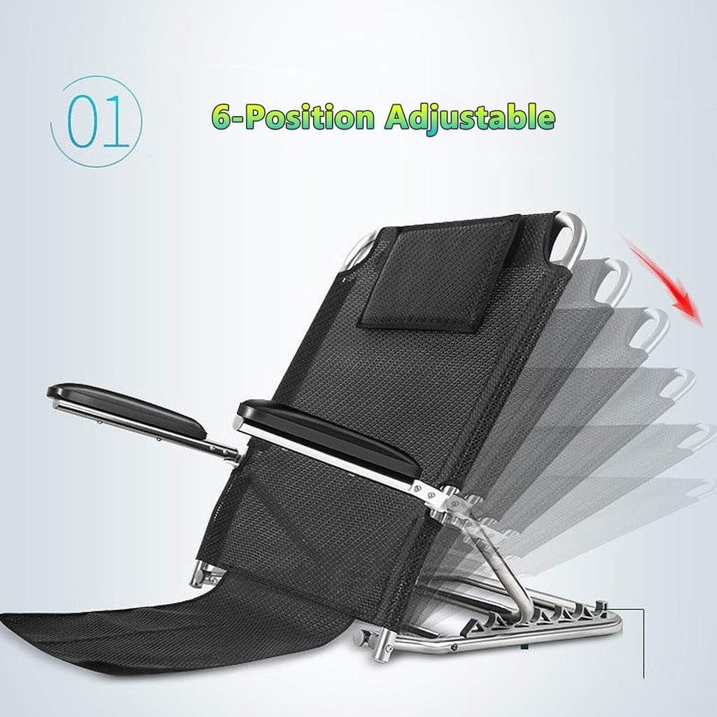 Back Rest Bed Support，Adjustable Padded Portable Adjustable Sit-up Back Rest Breathable Fabric Disability Backrest Bed Support with Humanized Armrest for Neck Head and Lumbar Support for Bed(#1)