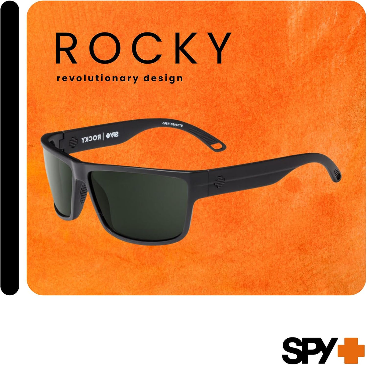 Spy Rocky 62MM Cylindrical Shield Sunglasses for Men +BUNDLE with ACCESSORY EYEWEAR KIT