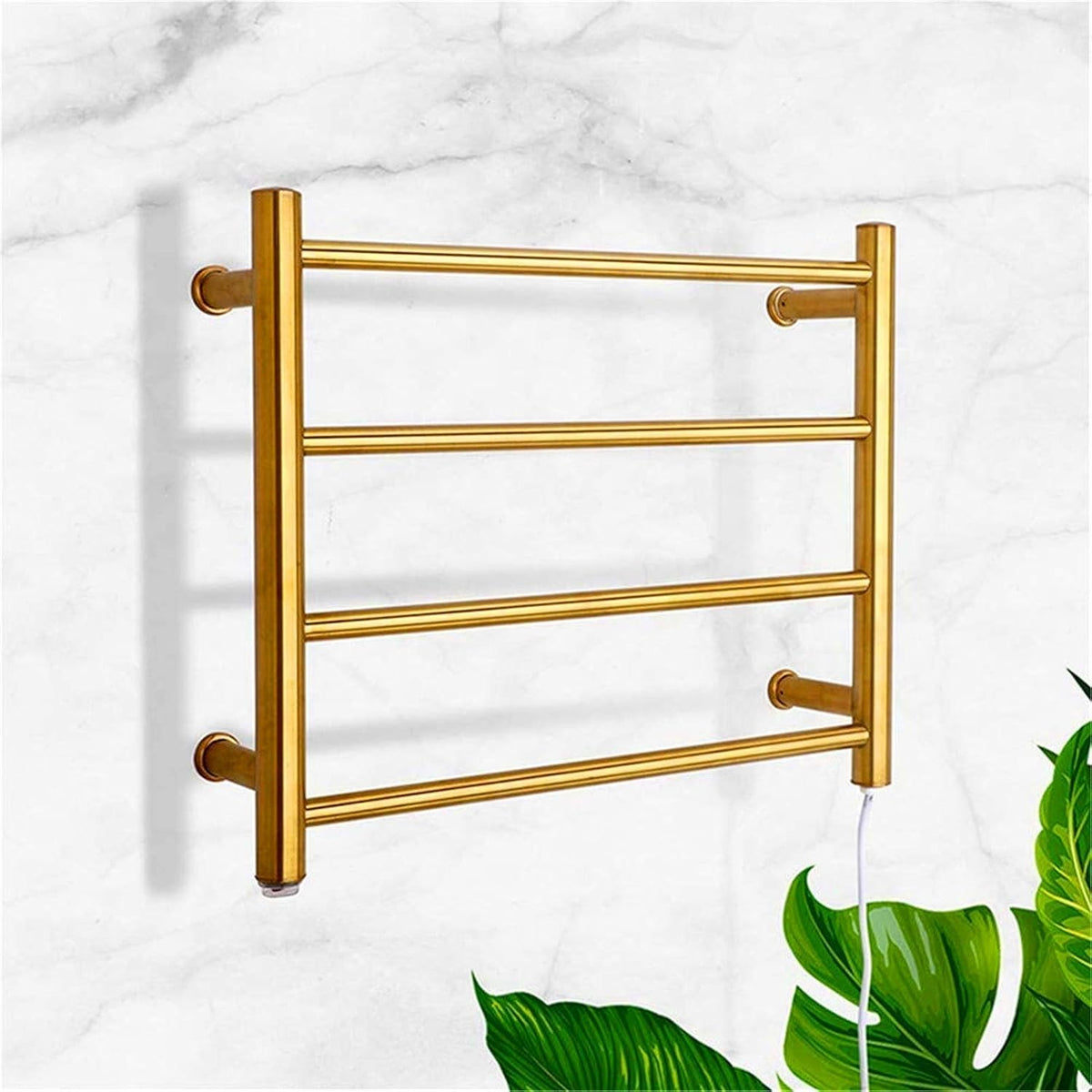 Towel Warmer,Electric Towel Drying Rack,Wall Mounted Towel Warmer Electric Heated Towel Bars for Bathroom Stainless Steel 4 Bars,Bath Towel Dryer