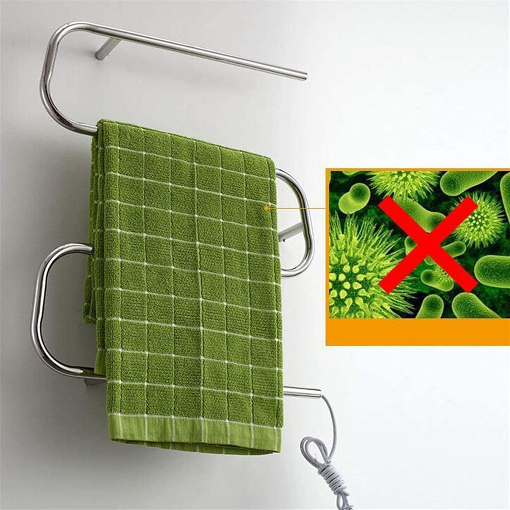 MUSUMI Towel Warmer, Electric Towel Warmer, Bathroom Drying Rack, Stainless Steel Bathroom Towel Rack Towel Bar,Bath Towel Dryer, Easy to Use