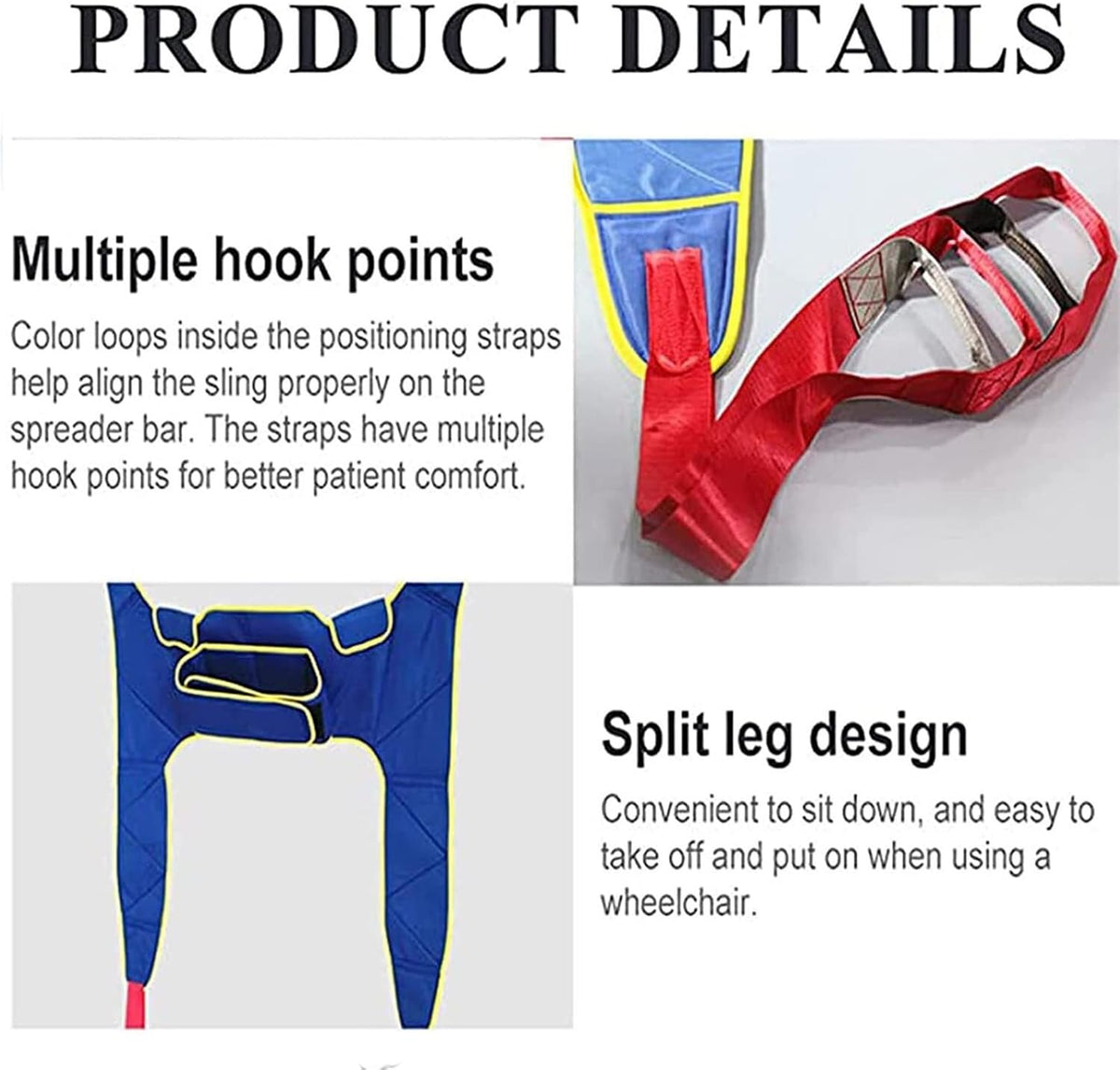 Patient Lifter Medical Lift Equipment,Universal Full Body Mesh Lift Sling,Toilet Bath Shower Aids Lifting Cushion,for Thigh Hip Leg Exercise