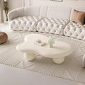 Unique Modern Cartoon Cloud Coffee Table Cute Irregular Coffee Tables Center Table Living Room Center Tables with 3 Ball Legs for Living Room Bedroom, Easy Assembly (B46)