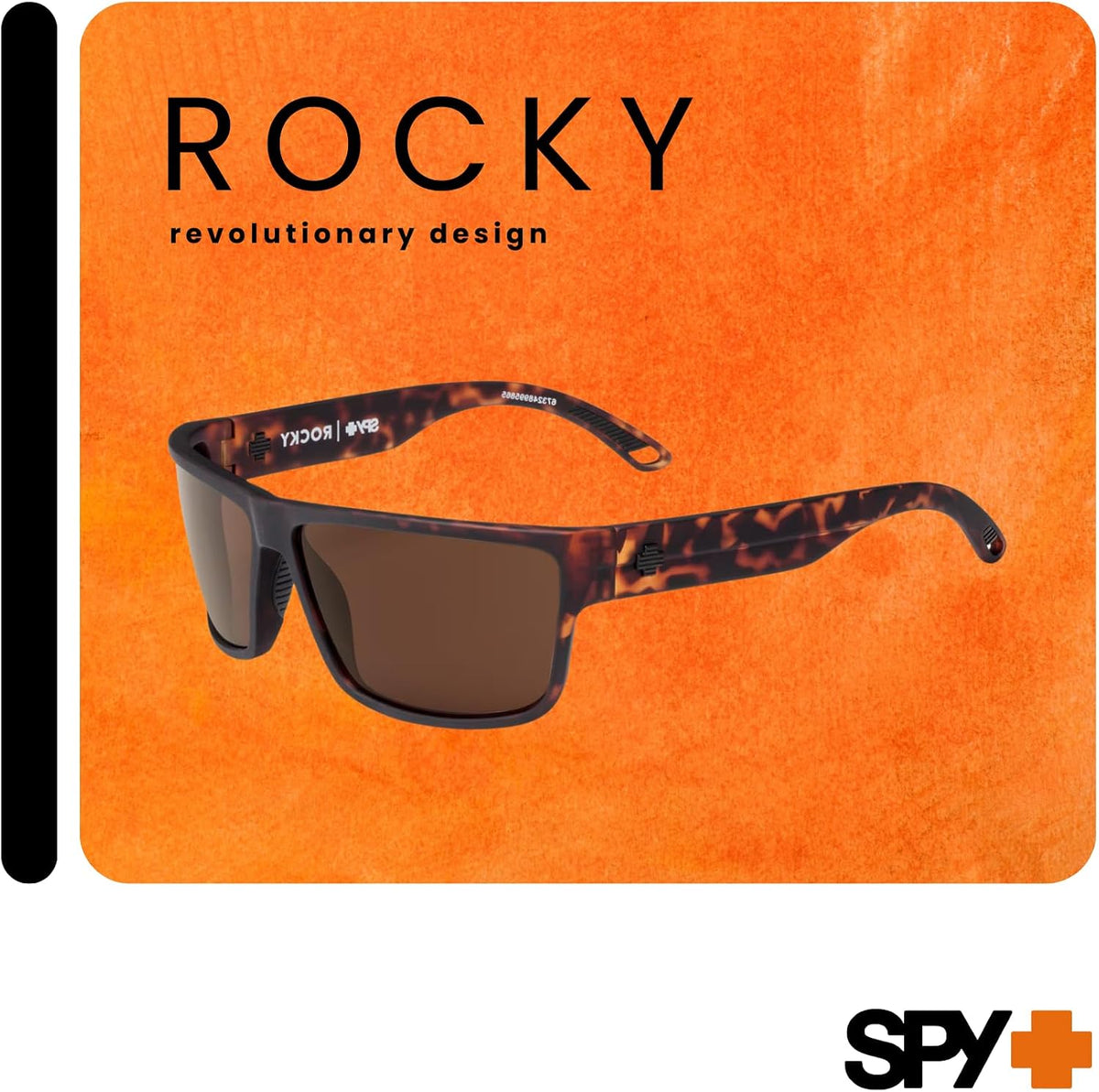 Spy Rocky 62MM Cylindrical Shield Sunglasses for Men +BUNDLE with ACCESSORY EYEWEAR KIT