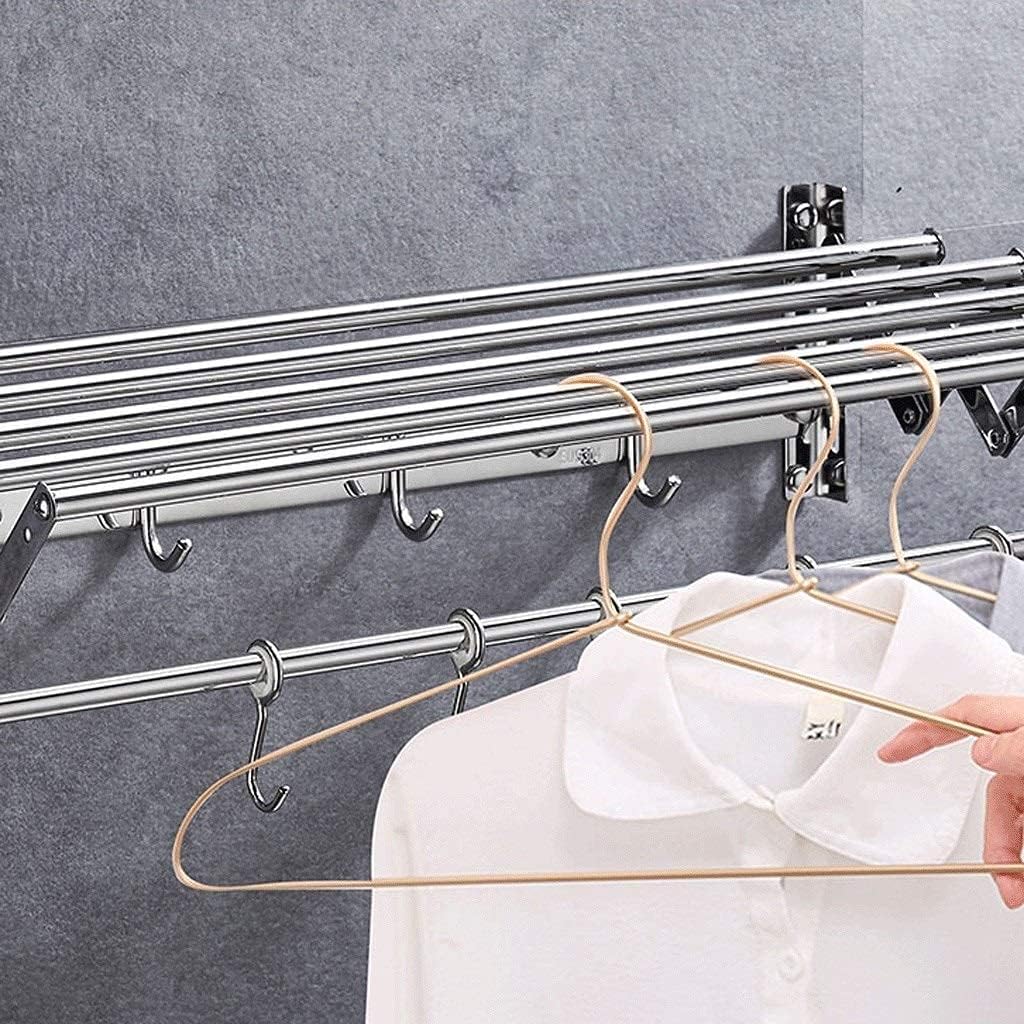 Bath Towel Rack Bar Dryer Folding Clothes 7 Rods Collapsible Washing Line/60Cm/23.6In