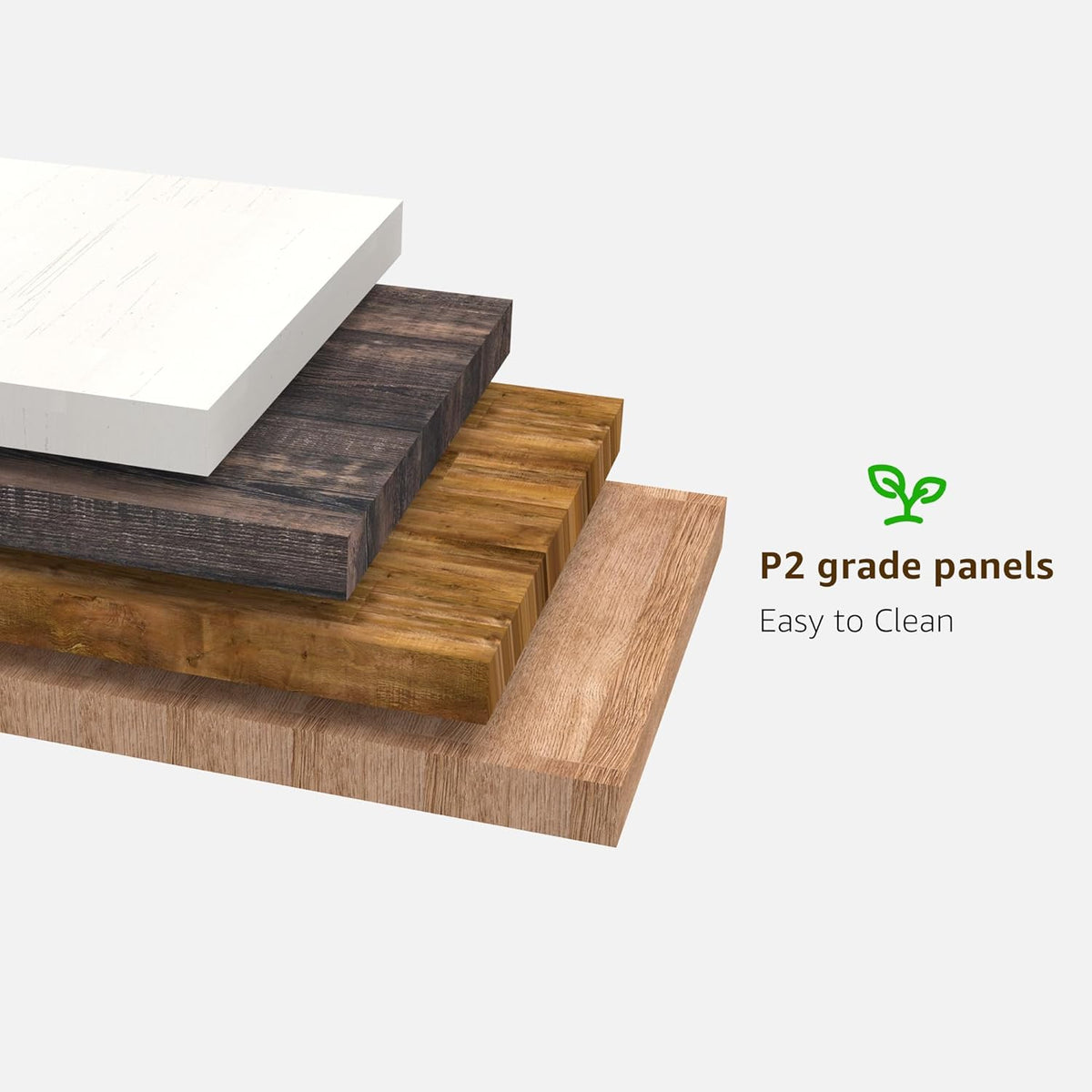 OKD 48' Modern Farmhouse Coffee Table, Wooden Living Room Table with Hidden Storage Drawer, Rustic Rectangular Center Tables with Wood Thick Design for Living Room, Office, Antique White