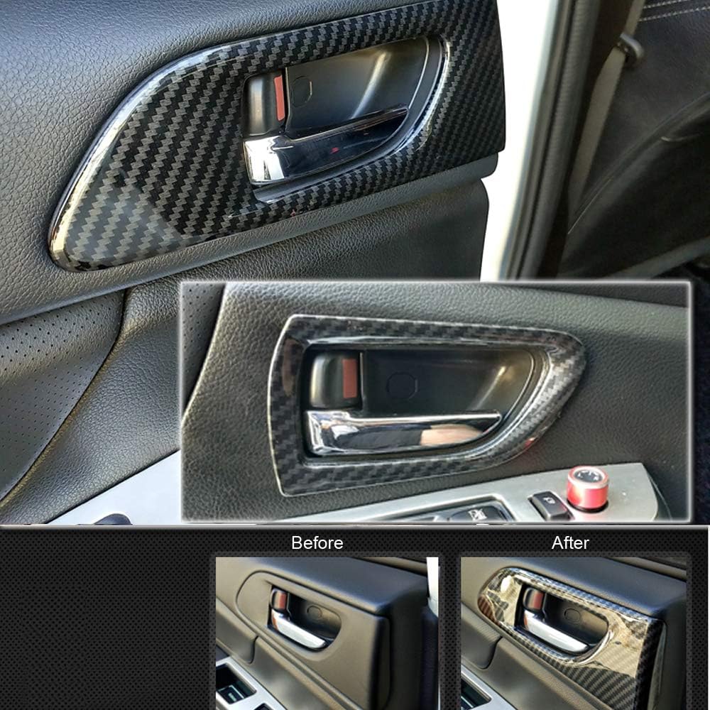 HIGH FLYING for Subaru WRX STi 2016-2019 2020 2021 Car Accessories Carbon Fiber Grain Cover Trim Full Kit ABS 26pcs (NOT Fit 2015 Model)