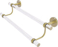 Allied Brass CV-72T-18 Clearview Collection 18 Inch Double Twisted Accents Towel Bar, Satin Brass