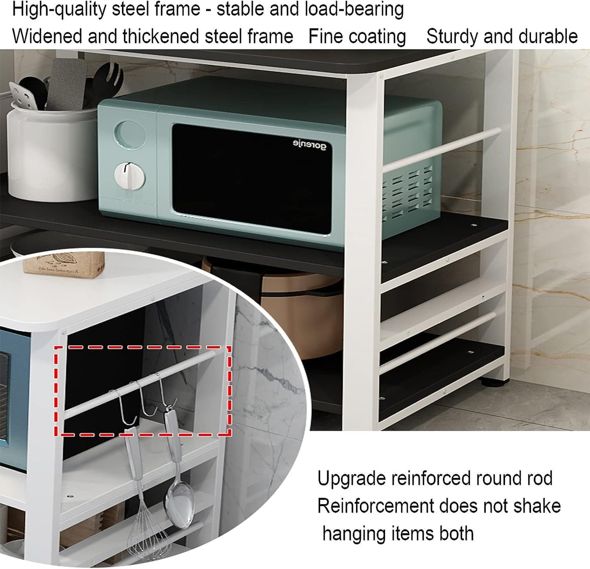 Microwave Stand Kitchen Shelf Utility Storage Spice Rack Microwave Oven Stand Storage