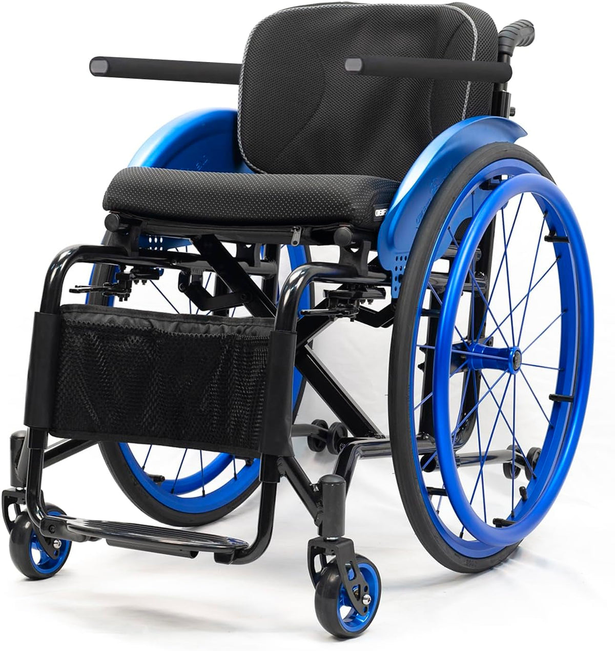 Aluminum Alloy Wheelchair,All-Terrain Lightweight Sports Wheelchair,self-propelled Manual Wheelchair,Anti-Tip Wheels,Handbrakes,Quick Release Rear Wheels(38cm/15in)