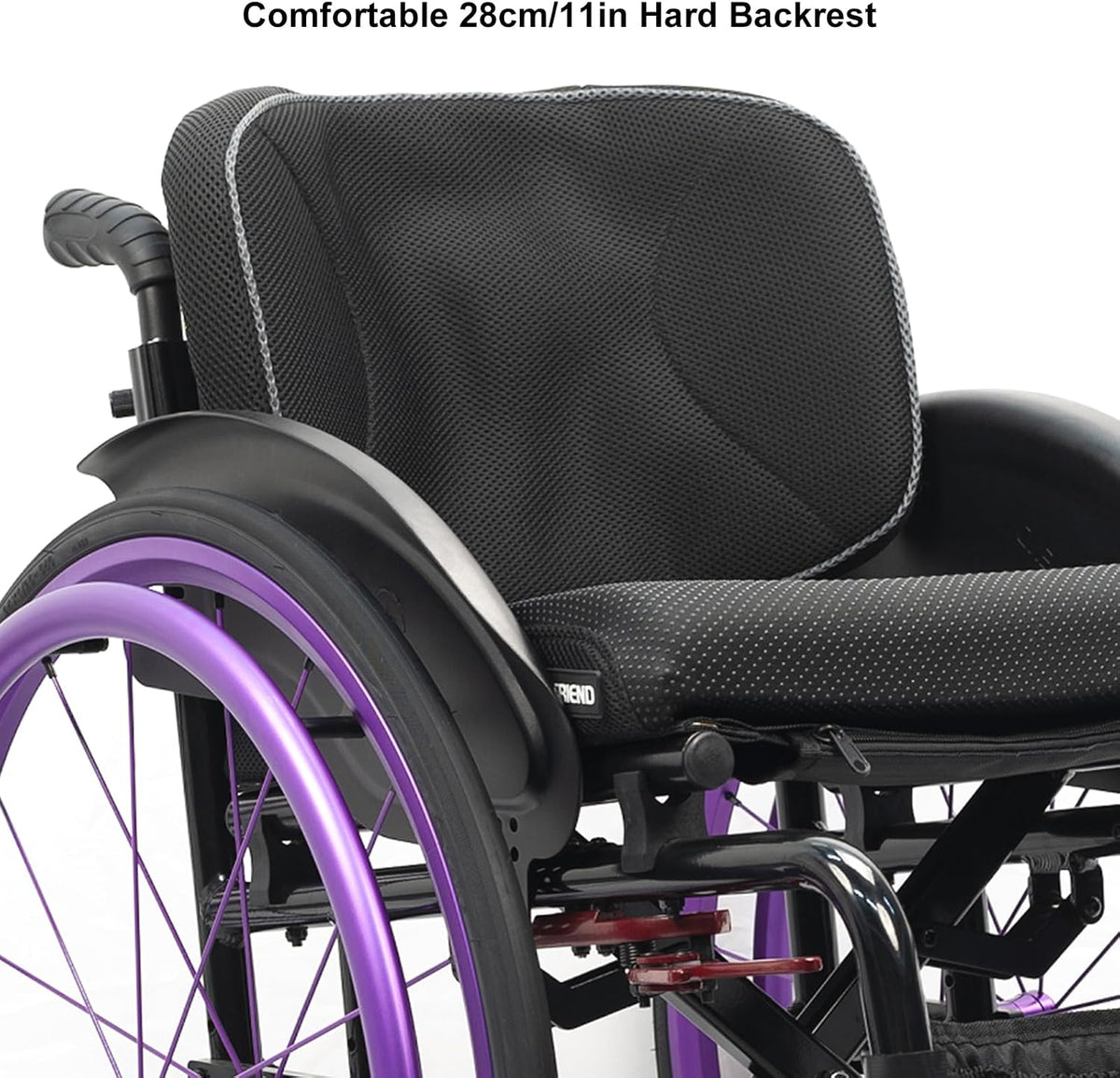 Lightweight Sport Wheelchair,Folding Transport Wheelchairs,Aluminum Alloy Wheelchair,Folding Wheelchair for Adults,Self-Propelled Wheelchairs,Park & Brake Anti Tipper(Purple,Seat Width 36cm/14.1in)