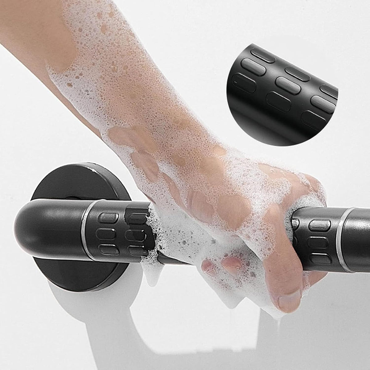 Grab Bar Rail, Non-Slip Bathroom Safety Grab Bars Toilet Hand, Stainless Steel Strong Bathtub Shower Handles, Disability Mobility Daily Living Aids,50 * 70Cm